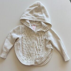 Joe Fresh, Cream Hooded Kids Sweater 12-18M